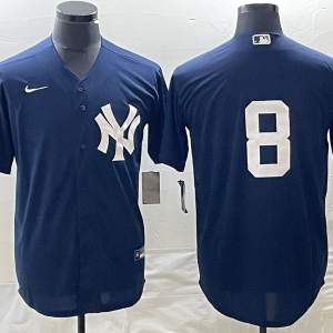 MLB New York Yankees #8 Yogi Berra Navy Game Nike Jersey