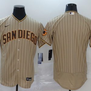 MLB San Diego Padres Blank Brown Strip Flex Base Elite Jersey