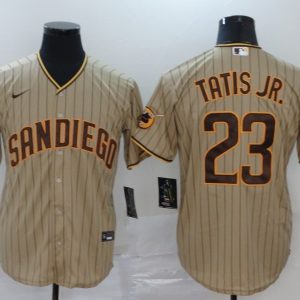 MLB San Diego Padres Tan Brown #23 Fernando Tatis Jr. Game Nike Jersey