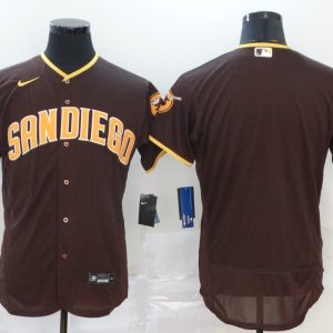 Men's San Diego Padres Blank Coffee Flex Base Elite Jersey