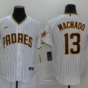 MLB San Diego Padres #13 Manny Machado White Game Nike Jersey