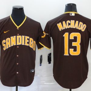 MLB San Diego Padres #13 Manny Machado Coffee Game Nike Jersey