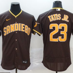 Men's San Diego Padres #23 Fernando Tatis Jr. Coffee Flex Base Elite Jersey