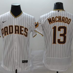 MLB San Diego Padres #13 Manny Machado White Flex Base Stitched  Jersey