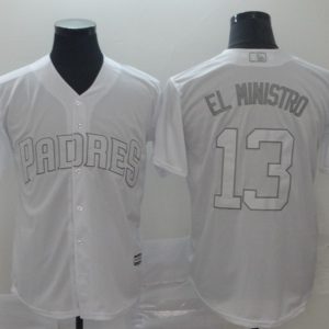 MLB Padres #13 Manny Machado El Ministro White 2019 Players Weekend Player Men Jersey