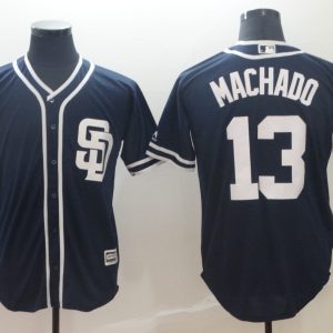 MLB San Diego Padres #13 Machado Blue Game Men's Jersey