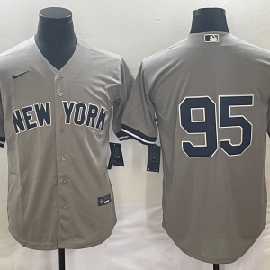 MLB New York Yankees #95 Oswaldo Cabrera Gray Nike Game Jersey