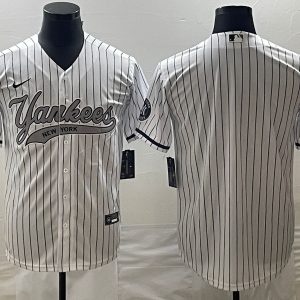 MLB New York Yankees White Team Big Logo Game Nike Jersey