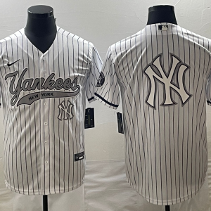 MLB New York Yankees White Team Big Logo Game Nike Jersey