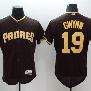 Majestics MLB San Diego Padres #19 Gwynn Brown Elite Jersey