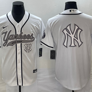 Men's New York Yankees White Team Big Logo Game Nike Jersey