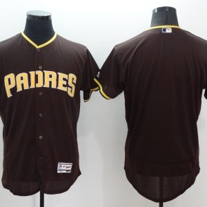 Majestics MLB San Diego Padres Blank Brown Elite Jersey