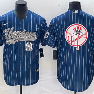 MLB New York Yankees Navy Team Big Logo Game Nike Jersey