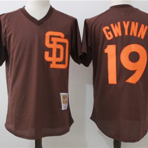 MLB San Diego Padres #19 Gwynn Orange Throwback Jersey