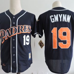 MLB San Diego Padres #19 Gwynn D.Blue Throwback Jersey