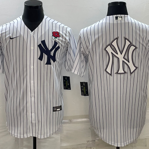 MLB New York Yankees White Team Big Logo Baseball Nike Jersey