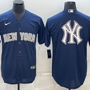 MLB New York Yankees Black Team Big Logo Baseball Nike Jersey