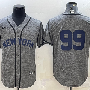 MLB New York Yankees #99 Aaron Judgey Gray Fashion Jersey