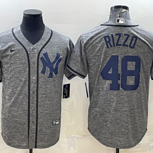 MLB New York Yankees #48 Anthony Rizzo Gray Fashion Jersey