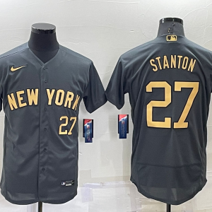 MLB New York Yankees #27 Giancarlo Stanton Charcoal 2022 All-Star Flex Base Elite Jersey