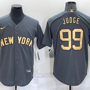 MLB New York Yankees #99 Aaron Judge Charcoal 2022 All-Star Jersey