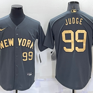 MLB New York Yankees #99 Aaron Judge Charcoal 2022 All-Star Jersey