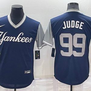 MLB New York Yankees #99 Judge Navy Nike Game Jersey