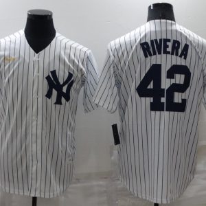 MLB New York Yankees #42 Rivera White Nike Game Jersey