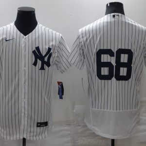 Men's New York Yankees #68 Dellin Betances White Flex Base Elite Jersey