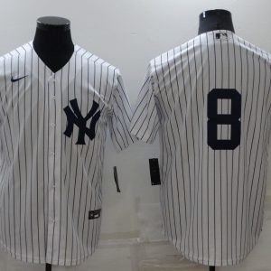 MLB New York Yankees #8 Yogi Berra White Game Nike Jersey