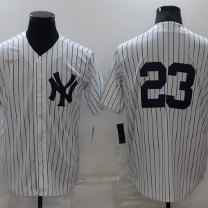 MLB New York Yankees #23 Don Mattingly White Game Nike Jersey