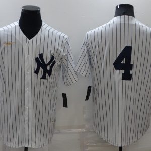 MLB New York Yankees #4 Lou Gehrig White Game Nike Jersey