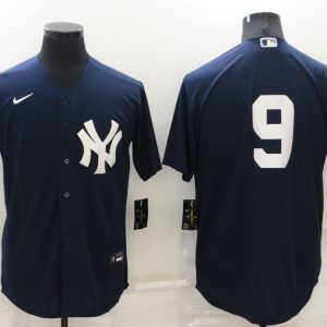 MLB New York Yankees #9 Roger Maris Navy Blue Game Nike Jersey