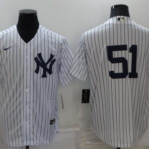 MLB New York Yankees 51 Bernie Williams White Jersey