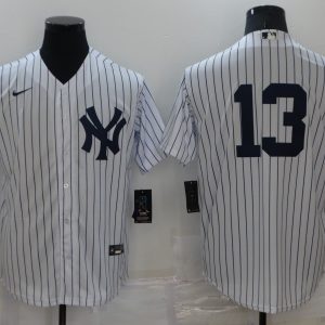 MLB New York Yankees #13 Alex Rodriguez White Jersey