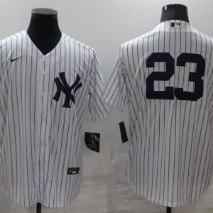MLB New York Yankees #23 Don Mattingly White Jersey