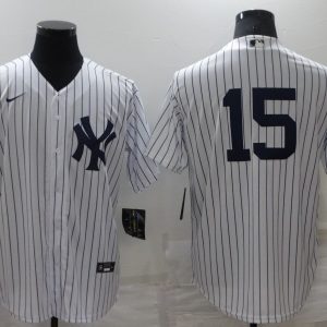 MLB New York Yankees #15 Thurman Munson White Jersey