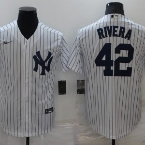 MLB New York Yankees #42 Rivera White Game Nike Jersey