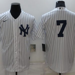 MLB New York Yankees #7 Mantle White Game Nike Jersey