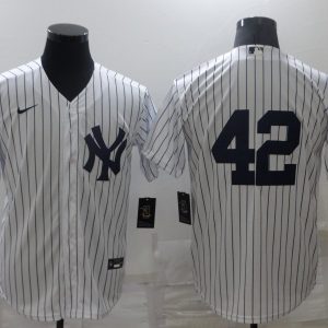 MLB New York Yankees #42 Mariano Rivera White Game Jersey