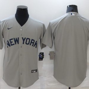 MLB New York Yankees Blank Grey Game Nike Jersey