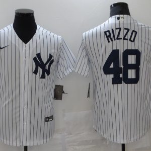 MLB New York Yankees #48 Rizzo White Game Jersey