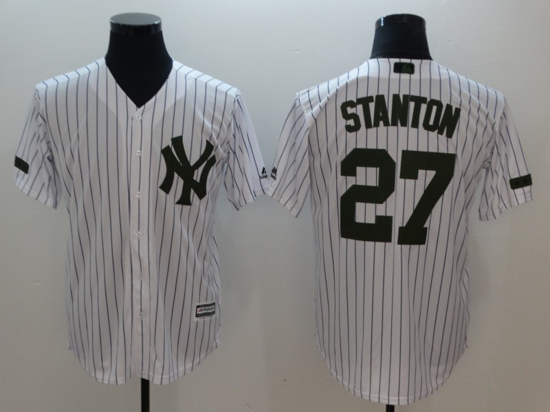 MLB New York Yankees #27 Stanton White Game Jersey