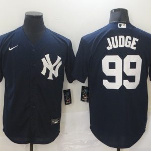 MLB New York Yankees #99 Judge Navy Blue Game Nike Jersey