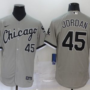MLB New York Yankees #45 Jordan Grey Flex Base Elite Jersey