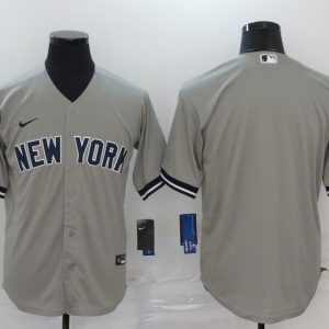 MLB New York Yankees Blank Grey Game Nike Jersey