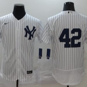 MLB New York Yankees #42 Mariano Rivera White Flex Base Elite Jersey