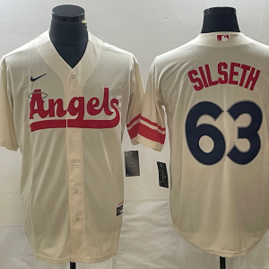 MLB Los Angeles Angels #63 Chase Silseth Cream 2022 City Connect Jersey