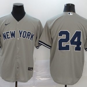 MLB New York Yankees #24 Gary S??nchez Grey Game Nike Jersey