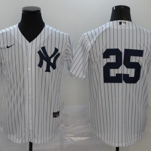 MLB New York Yankees #25 Gleyber Torres White Game Nike Jersey